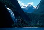 Bowen Falls & Mountains, Milford, New Zealand