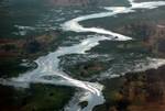 Meandering River, From Plane, Botswana