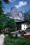 Sassongher, Well in Little Park, Corvara, Italy