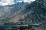 Village & Jagged Peaks, Above Gulmit, Pakistan