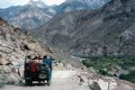Our Jeeps on Road, Gilgit River Valley, Pakistan
