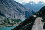 Turquoise Lake & Road, Gilgit River Valley, Pakistan