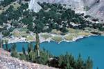 Turquoise Lake & Village, Gilgit River Valley, Pakistan