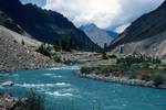 Looking Up River, Gilgit River Valley, Pakistan