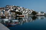Village from harbour, Skopelos, Greece