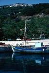 Glossa - Boat in Harbour, Skopelos, Greece