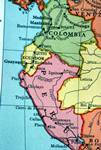 Map of Peru & Ecuador, Peru