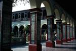Convent - Cloister Garden (Tiled Pillars), Lima, Peru