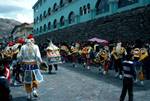 Dancers & Men in Fair Wigs, Cuzco, Peru