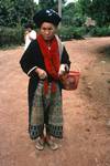 Woman With Red 'Collar' & Fancy Trousers, Yao Village, Thailand