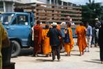 Group of Monks in Street, Mae Sai, Thailand