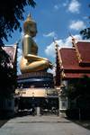 Large Golden Buddha, On Rice Barge - Sing Buri, Thailand