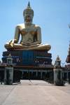 Large Golden Buddha - Frontal, On Rice Barge - Sing Buri, Thailand