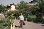Anna in Garden of Mandalay Hotel, Mandalay, Burma