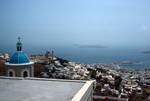 View of Harbour & Blue Dome, Syros, Greece