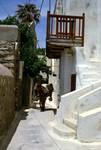 Narrow Street & Donkey, Naxos, Greece