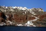 From Ferry - Cliffs & Oia, Harbour & Mule Track, Santorini, Greece