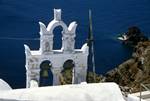White Belfry & Sea, Santorini - Oia, Greece