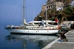 Yacht in Harbour, Santorini - Thera, Greece
