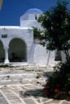 From High Belfry - Blue Dome, Arch & Sally, Paros, Greece