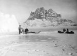 Umanak Mountain from the south-west with the carpenter's sledge and dog-team [Greenland]