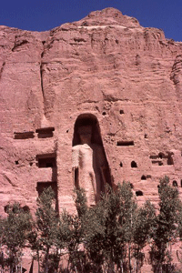 Buddhist statue at Bamian, Afghanistan, 1976 