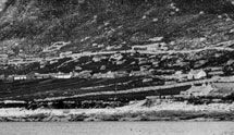 St Kilda village, seen from Village Bay.