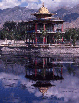 Lake and Pavilion, Lhasa, Tibet, September, 1980